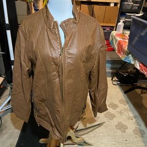 Big Chill Vintage Brown Leather Coat Women’s 1X